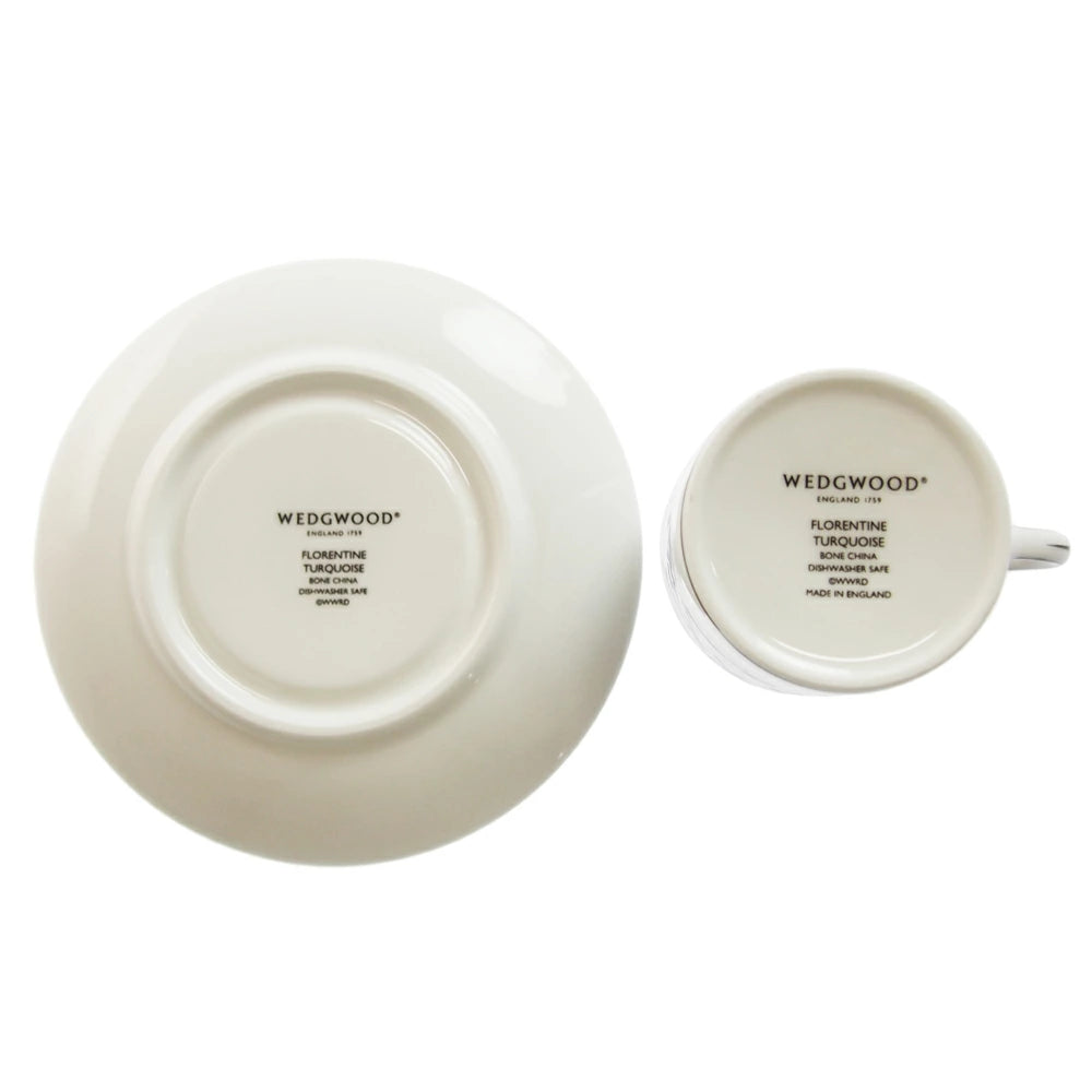 ウェッジウッド (WEDGWOOD) フロレンティーンターコイズ コーヒーカップ&ソーサー ボンド