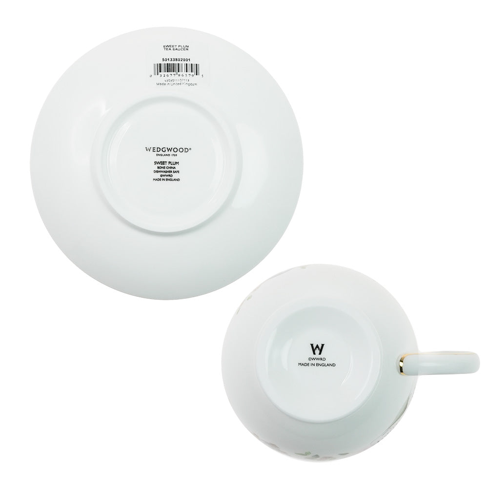 【イギリス製】ウェッジウッド (WEDGWOOD) スウィートプラム ティーカップ&ソーサー リー