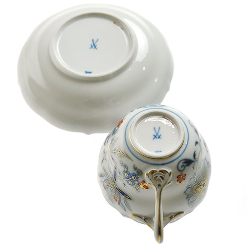 マイセン (Meissen) カラーオニオン コーヒーカップ&ソーサー 582
