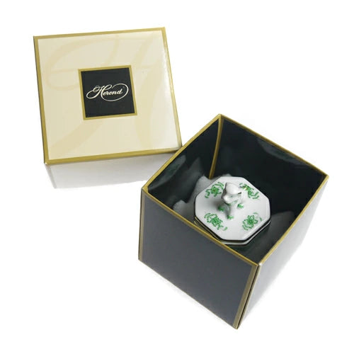 ヘレンド (HEREND) AV アポニー・グリーン ボンボン入れ ドッグ 6105-27