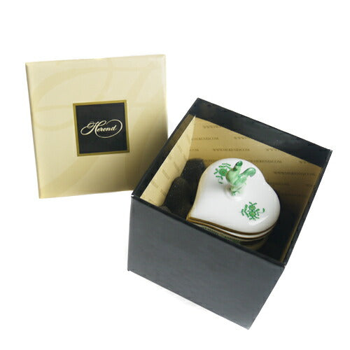 ヘレンド (HEREND) AV アポニー・グリーン ボンボン入れ ニワトリ 6111-16