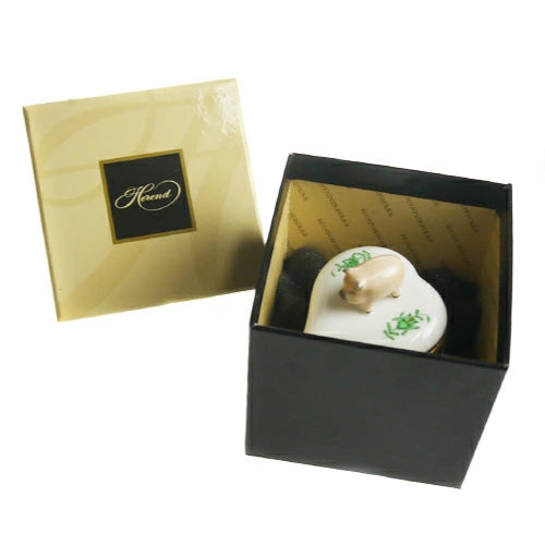 ヘレンド (HEREND) AV アポニー・グリーン ボンボン入れ ブタ 6111-72