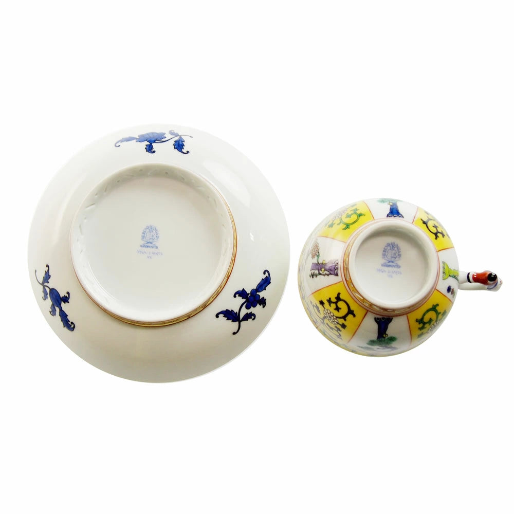 ヘレンド (HEREND) シノワズリ SJ 西安 (黄色) ティーカップ&ソーサー マンダリン 3364