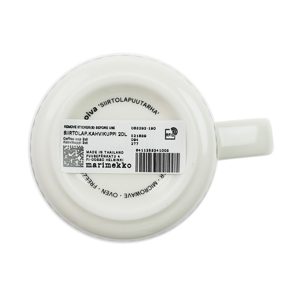 マリメッコ (marimekko) SIIRTOLAPUUTARHA シイルトラプータルハ カップ/コーヒーカップ 200ml ホワイト×ブラック