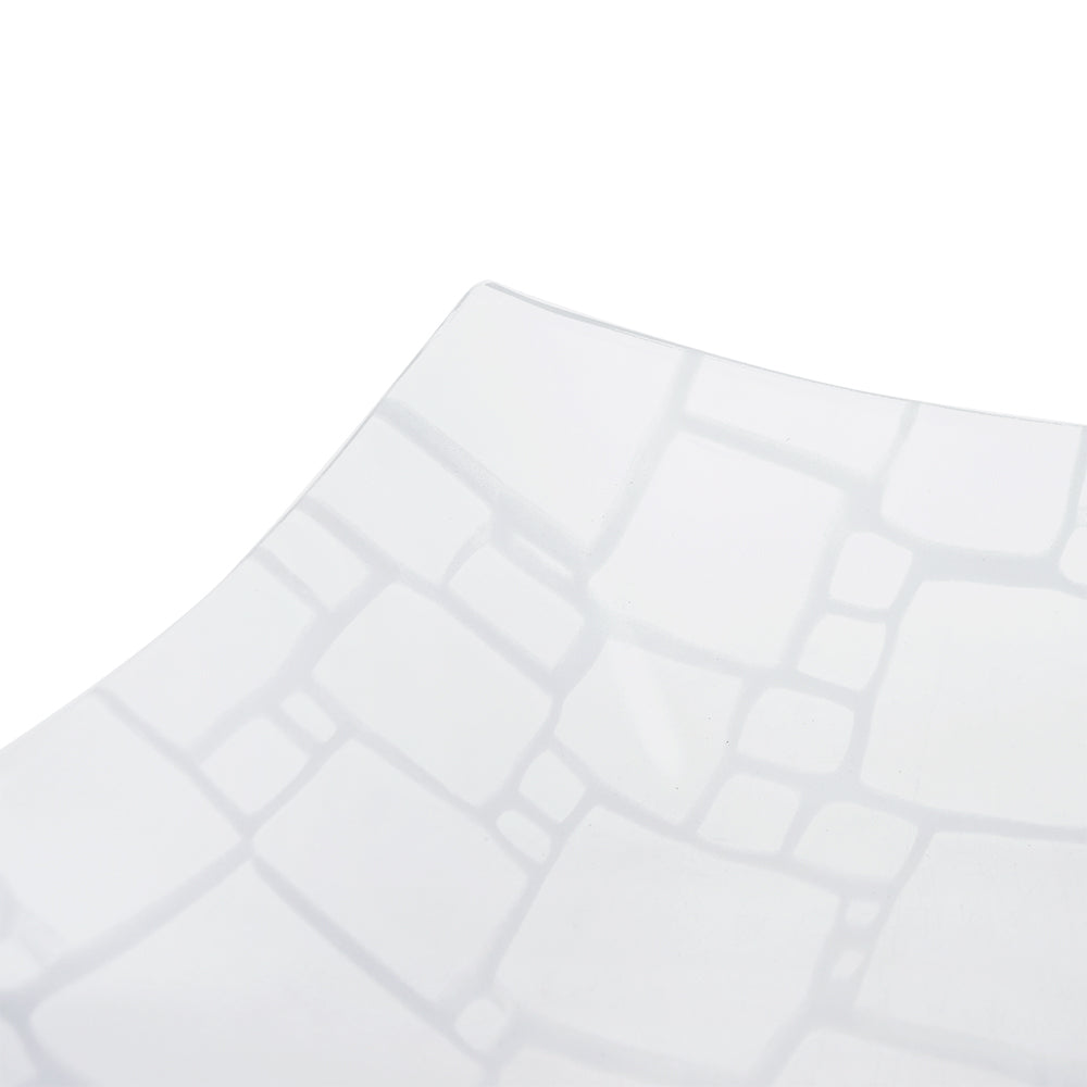 サブロウガラス 角深鉢 (大) a 白