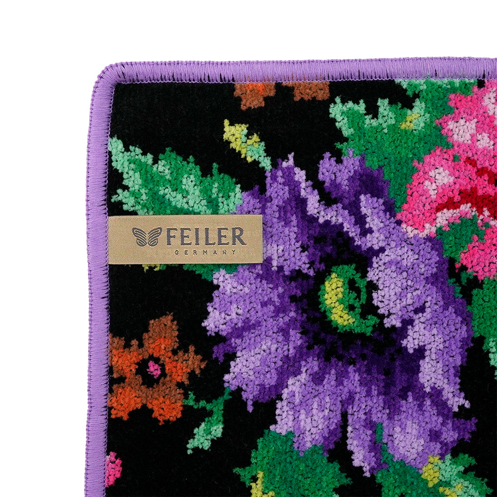 フェイラー (FEILER) ポピー ウォッシュクロス 30×30cm ブラック/バイオレット