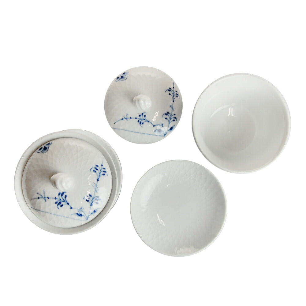 ロイヤルコペンハーゲン ブルーパルメッテ 蓋付き カップ&ソーサー ペア 200ml 2-500-062