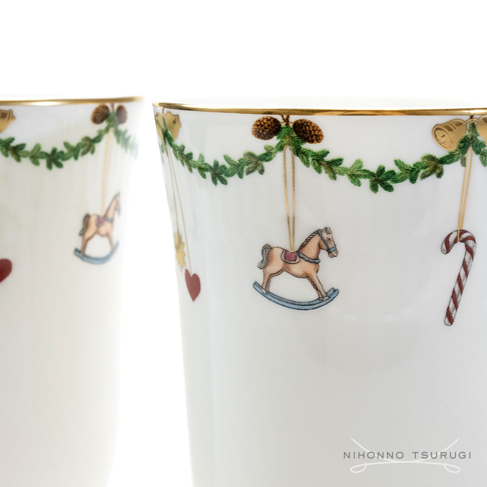 ロイヤルコペンハーゲン スターフルーテッド クリスマス マグカップ ペア 2503497