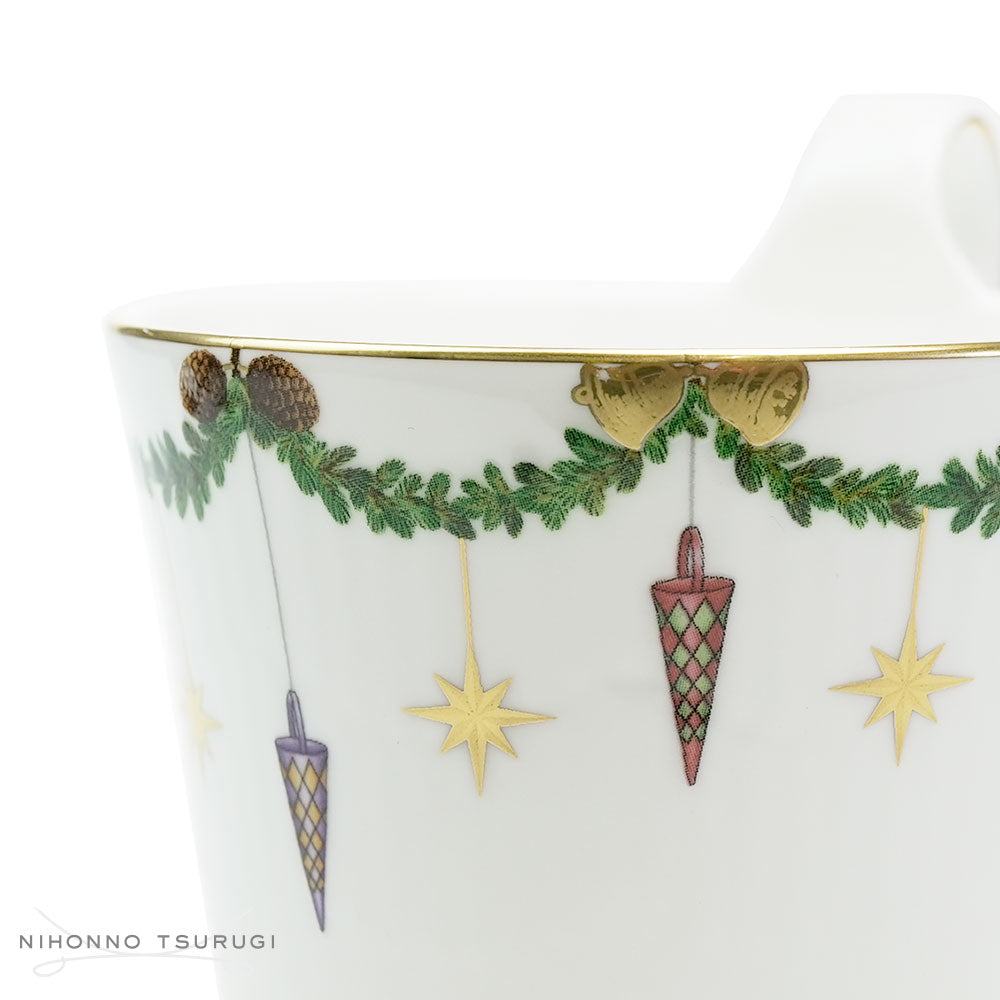 ロイヤルコペンハーゲン スターフルーテッド クリスマス ハイハンドル マグカップ 330ml 2503090