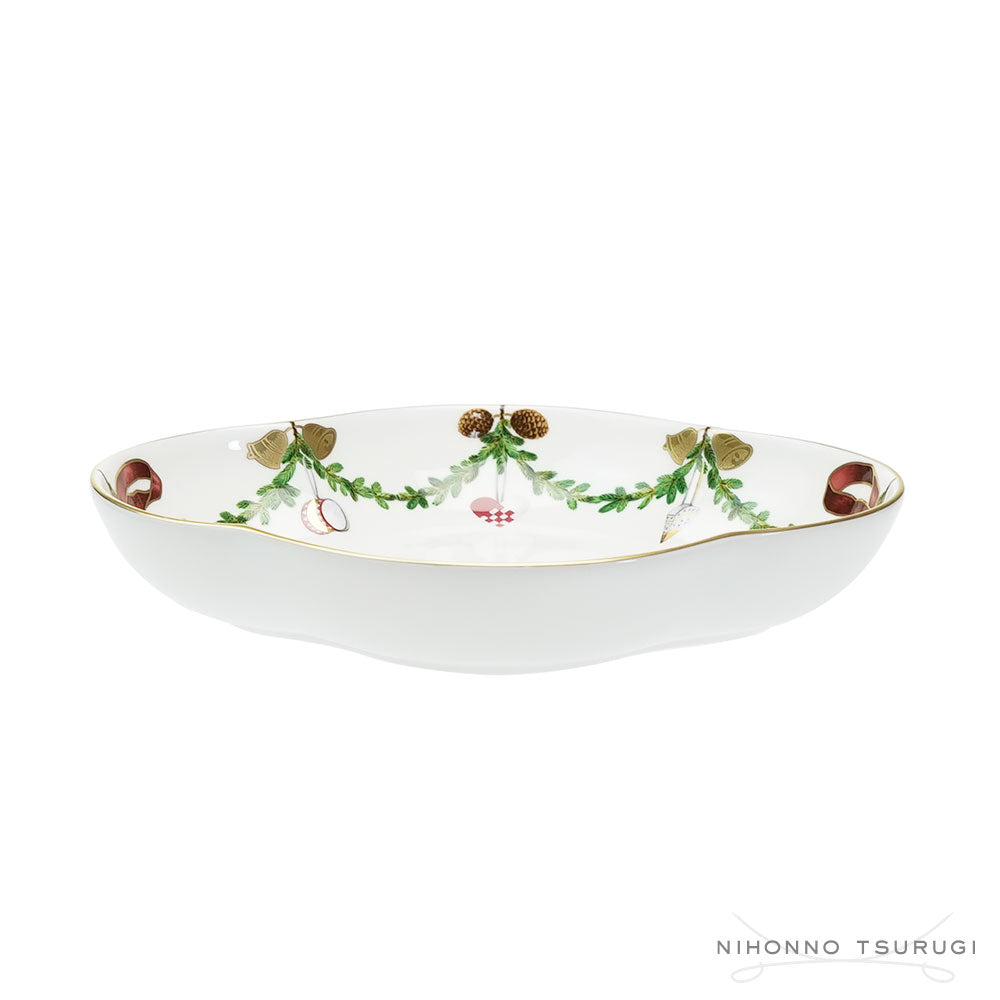 ロイヤルコペンハーゲン スターフルーテッド クリスマス ディッシュ 22×18cm 2503359