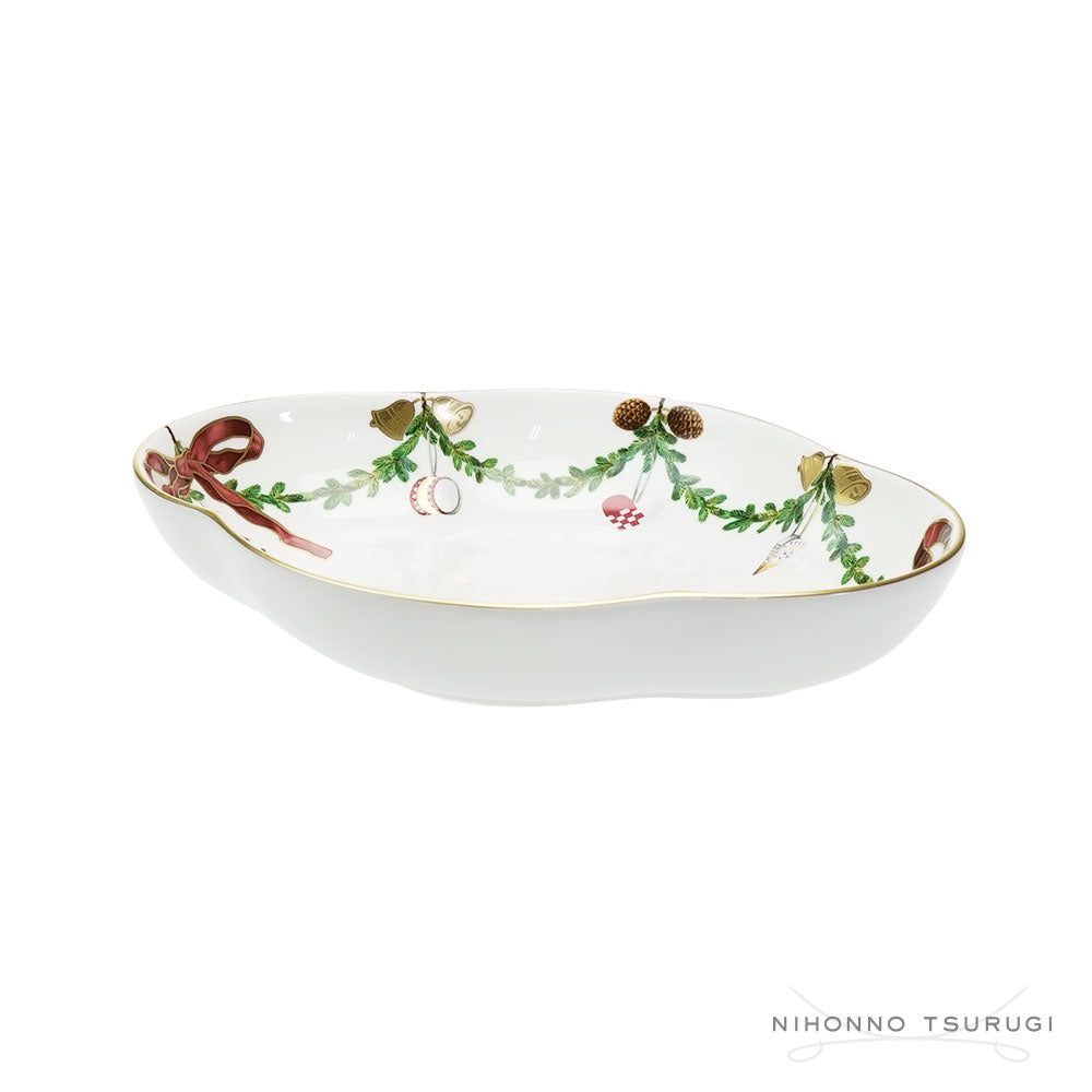 ロイヤルコペンハーゲン スターフルーテッド クリスマス ディッシュ 22×18cm 2503359