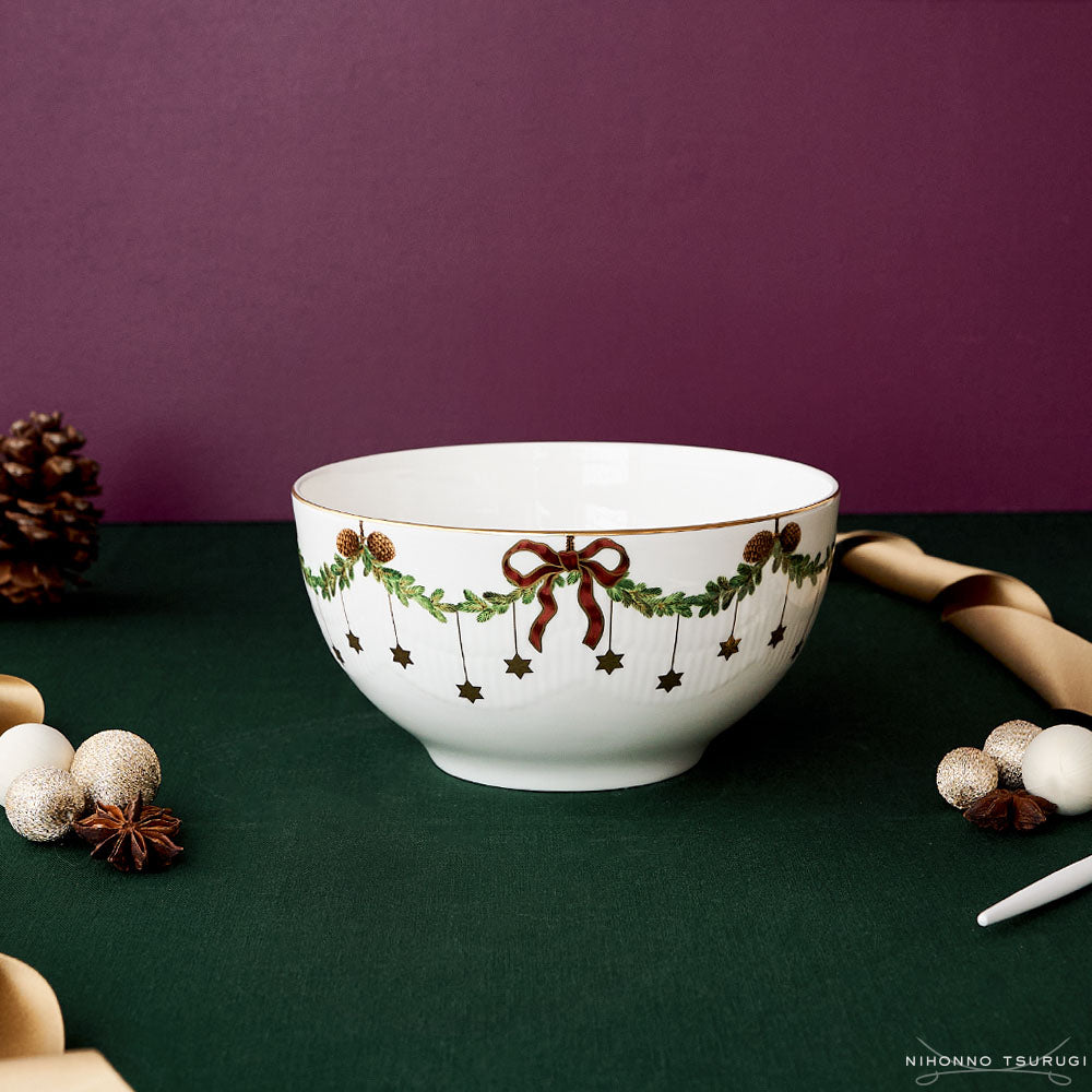 ロイヤルコペンハーゲン スターフルーテッド クリスマス ボウル 18cm