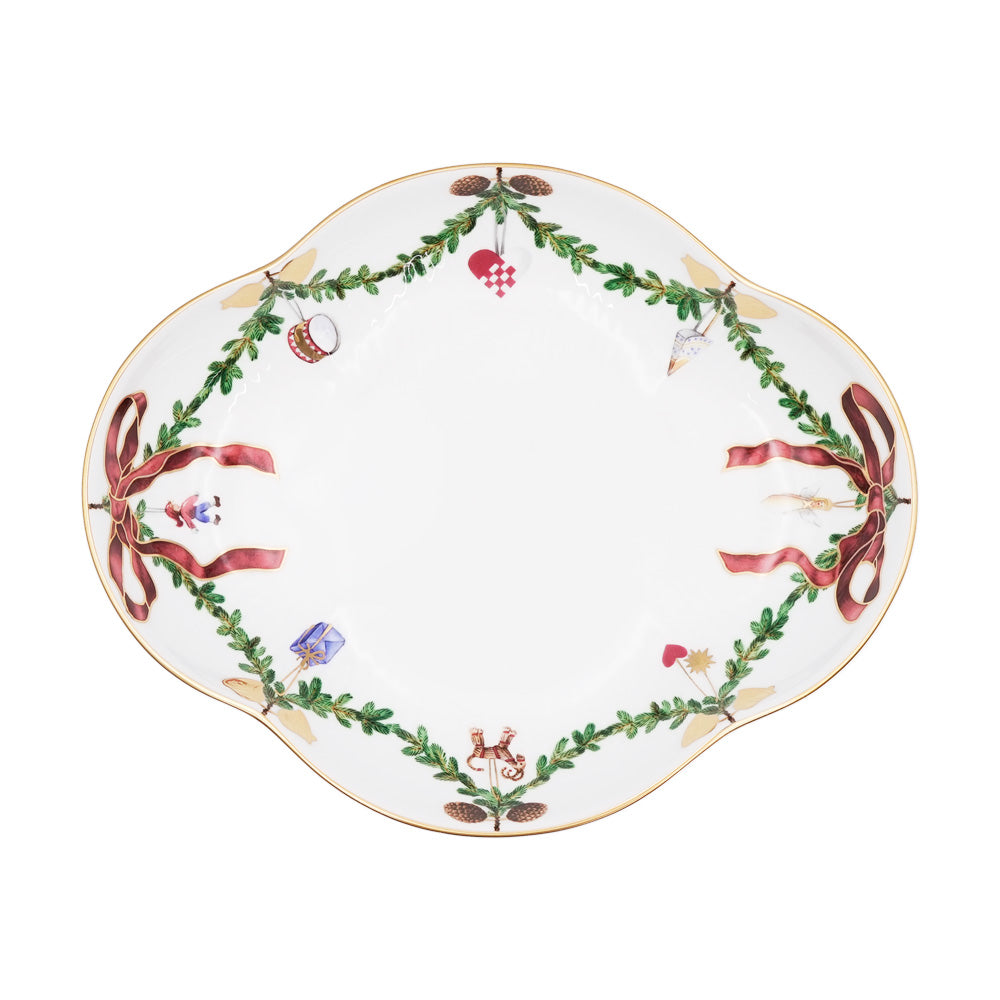 ロイヤルコペンハーゲン スターフルーテッド クリスマス オーバルディッシュ 22×18 2503359