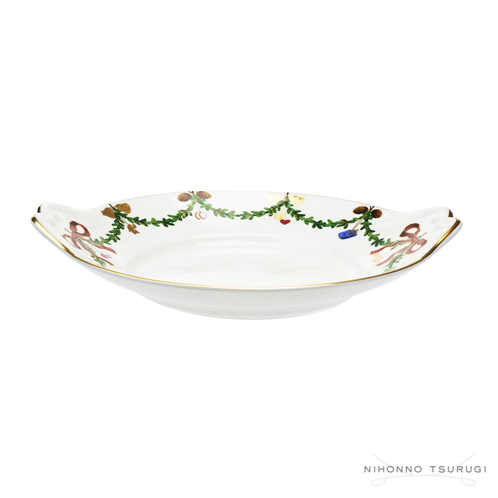 ロイヤルコペンハーゲン スターフルーテッド クリスマス ケーキディッシュ 27cm 1018148