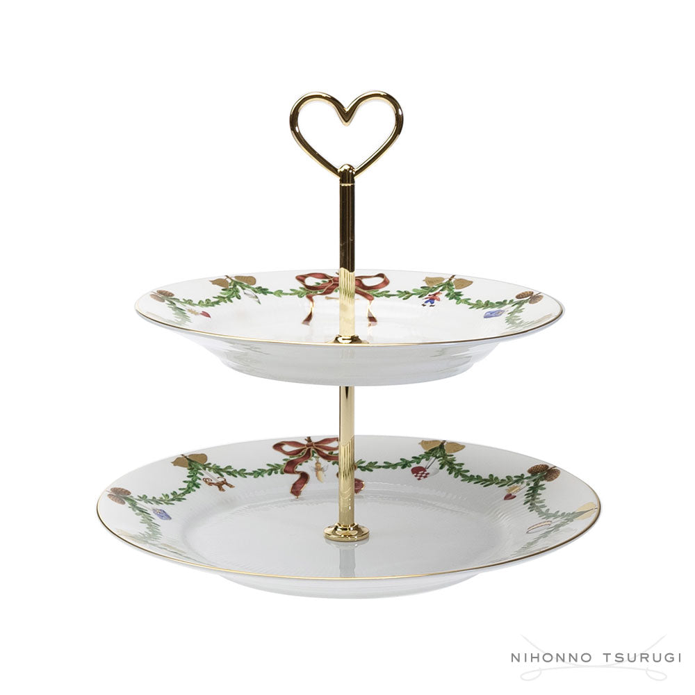 ロイヤルコペンハーゲン スターフルーテッド クリスマス デザートスタンド 2503428