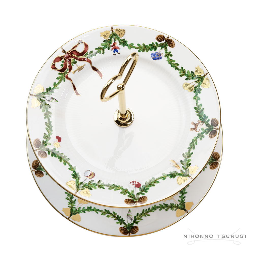 ロイヤルコペンハーゲン スターフルーテッド クリスマス デザートスタンド 2503428