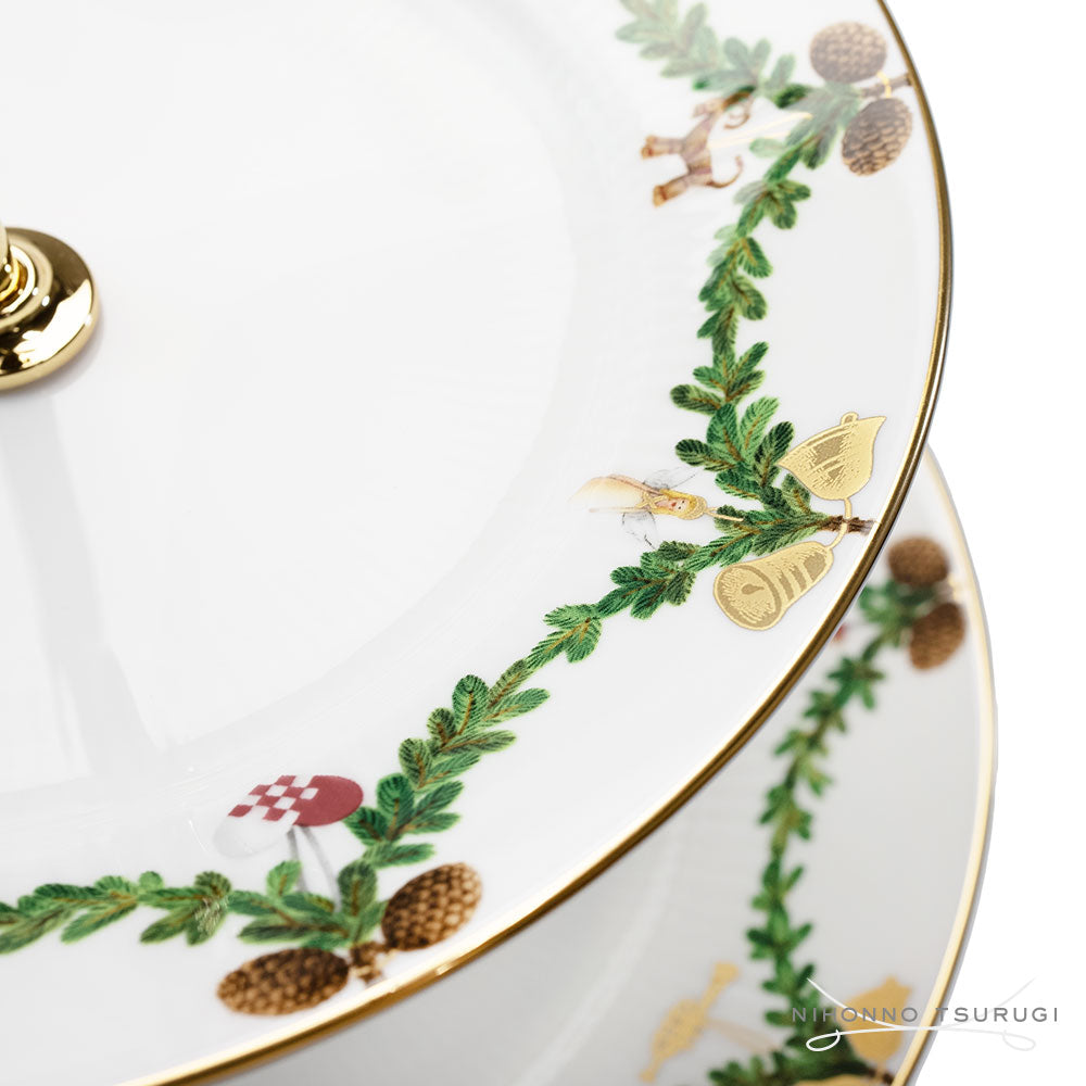 ロイヤルコペンハーゲン スターフルーテッド クリスマス デザートスタンド 2503428