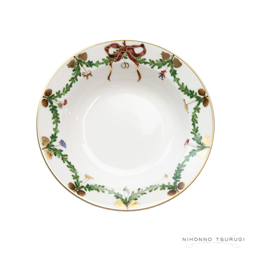 ロイヤルコペンハーゲン スターフルーテッド クリスマス ディーププレート 17cm