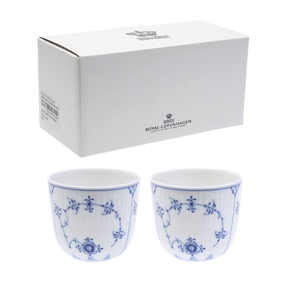 ロイヤルコペンハーゲン ブルーフルーテッド プレイン カップ ペア 1101149