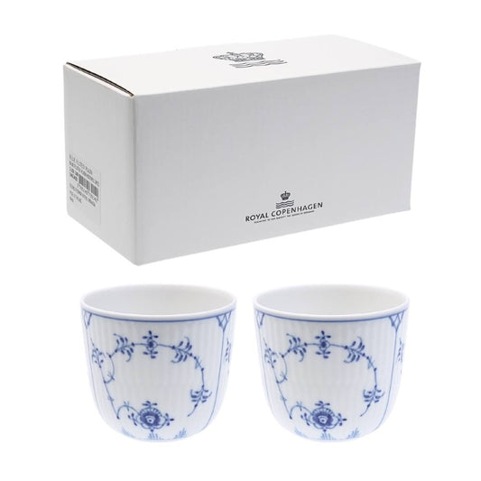 ロイヤルコペンハーゲン ブルーフルーテッド プレイン カップ ペア 1101149