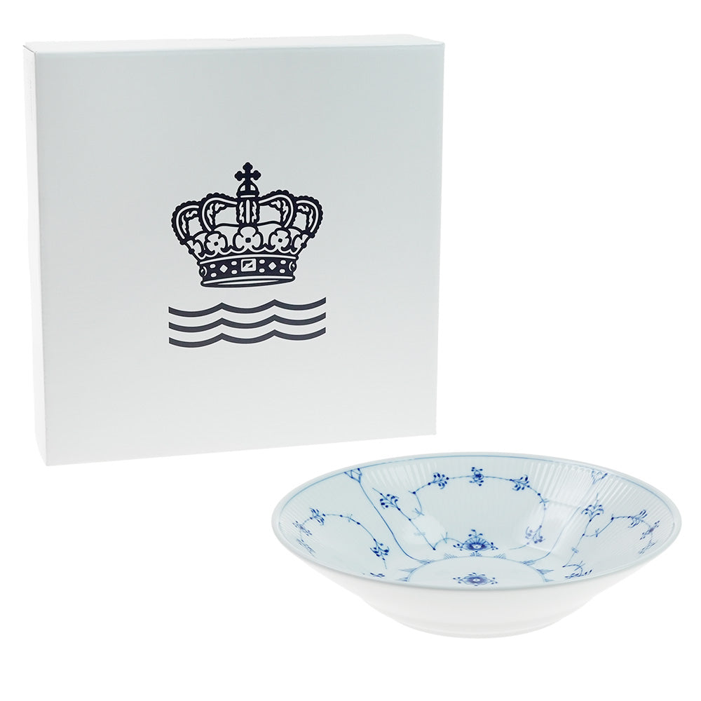 ロイヤルコペンハーゲン(ROYAL COPENHAGEN) ブルーフルーテッド プレイン ディーププレート 24cm 1-101-606