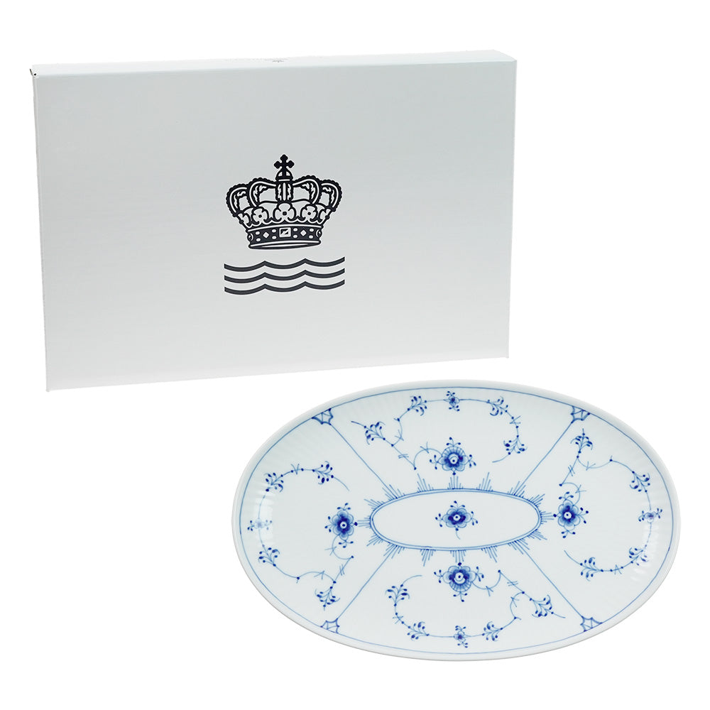 ロイヤルコペンハーゲンブルーフルーテッドプレイン オーバル 1-101-356