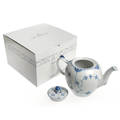 ロイヤルコペンハーゲン ブルーフルーテッド ハーフレース 102-141 ティーポット [L]