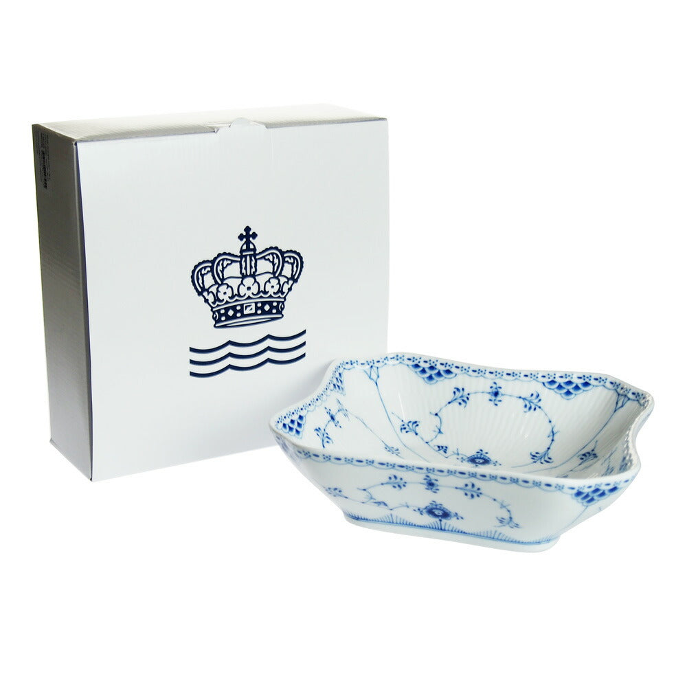 ロイヤルコペンハーゲン ハーフレース サラダボウル スクエア 102-578