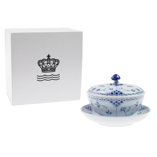 ロイヤルコペンハーゲン(ROYAL COPENHAGEN) ブルーフルーテッド ハーフレース ボウル&ソーサー  1-102-277