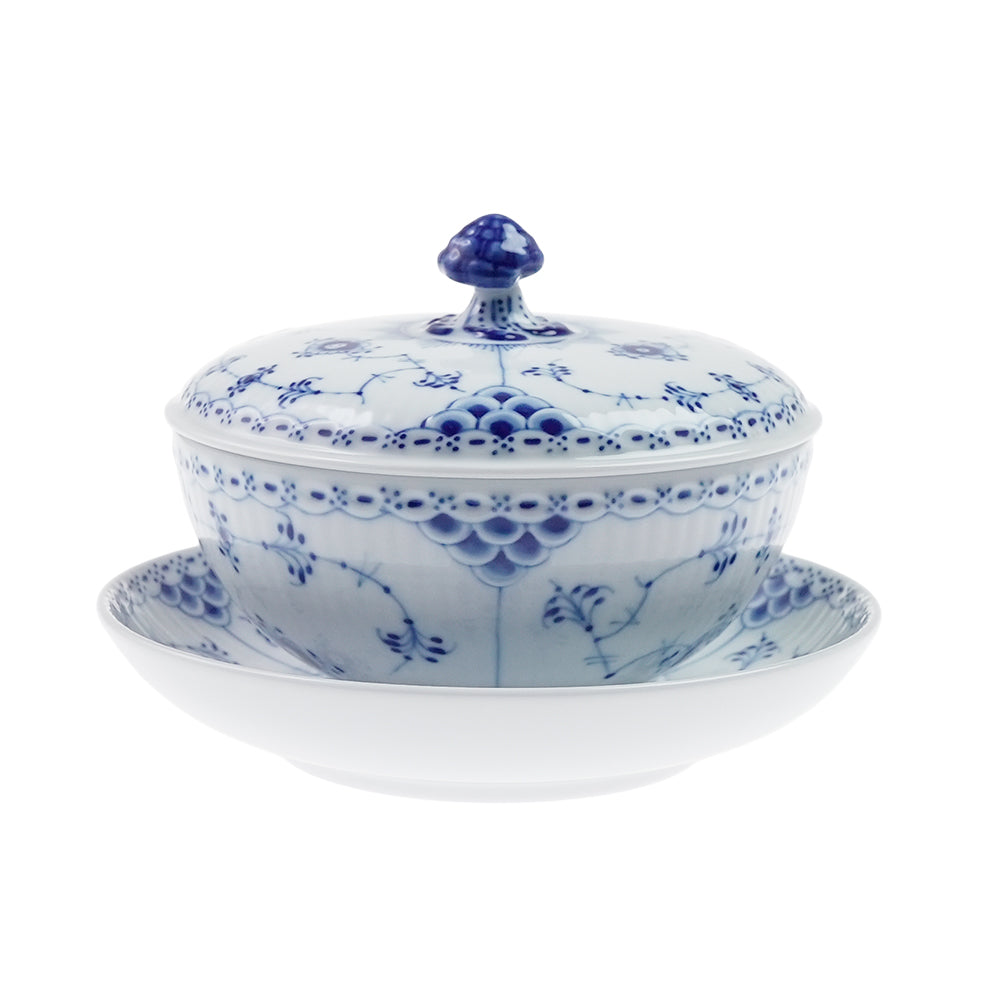 ロイヤルコペンハーゲン(ROYAL COPENHAGEN) ブルーフルーテッド ハーフレース ボウル&ソーサー  1-102-277