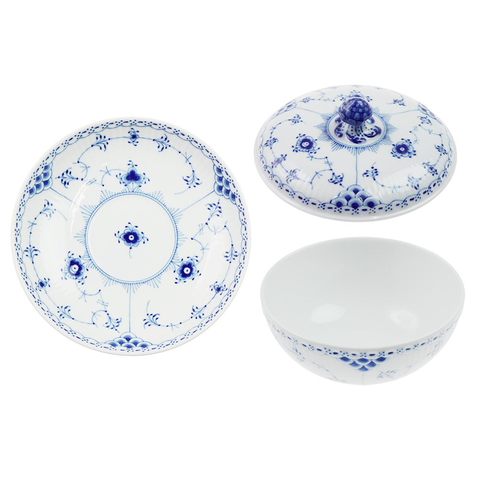 ロイヤルコペンハーゲン(ROYAL COPENHAGEN) ブルーフルーテッド ハーフレース ボウル&ソーサー  1-102-277