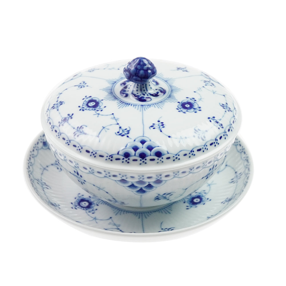 ロイヤルコペンハーゲン(ROYAL COPENHAGEN) ブルーフルーテッド ハーフレース ボウル&ソーサー  1-102-277