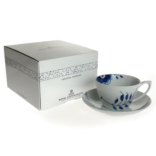 ロイヤルコペンハーゲン ブルーフルーテッド メガ カプチーノ カップ＆ソーサー381-086