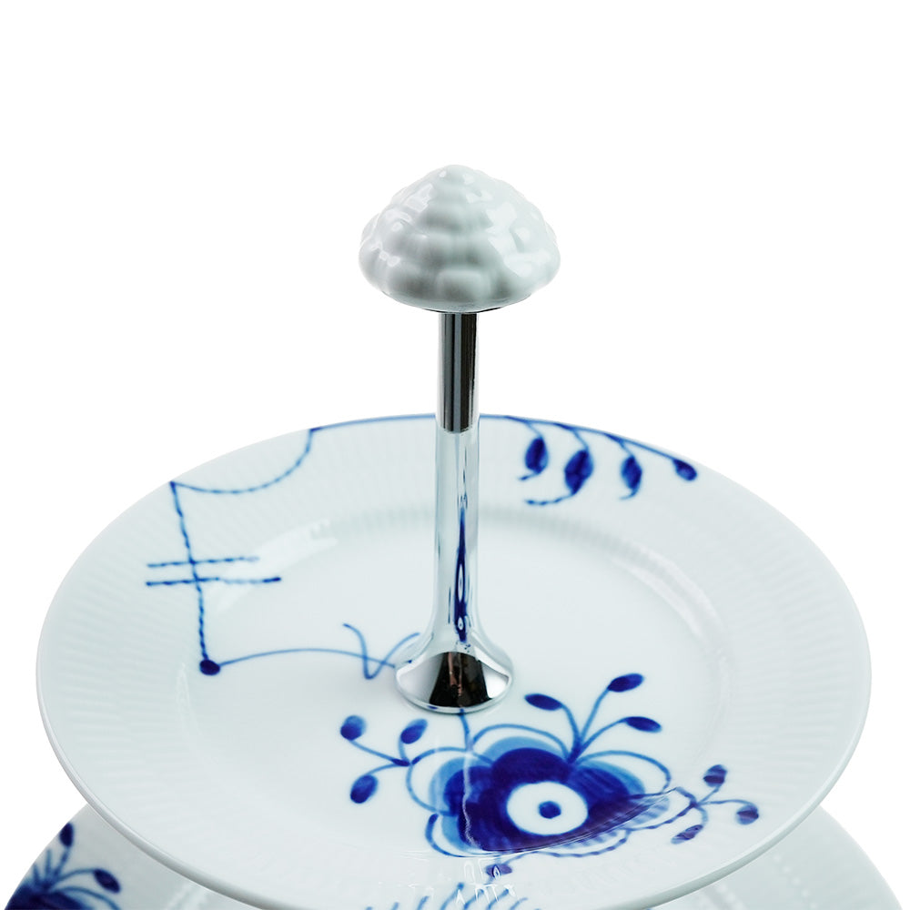 ロイヤルコペンハーゲン ブルーフルーテッド メガ デザートスタンド3段 2-381-438