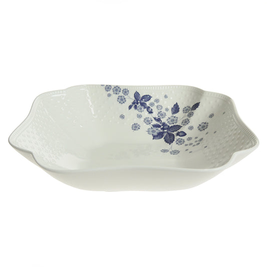 ウェッジウッド (WEDGWOOD) ストロベリー ブルーム インディゴ スクエアボウル 23cm