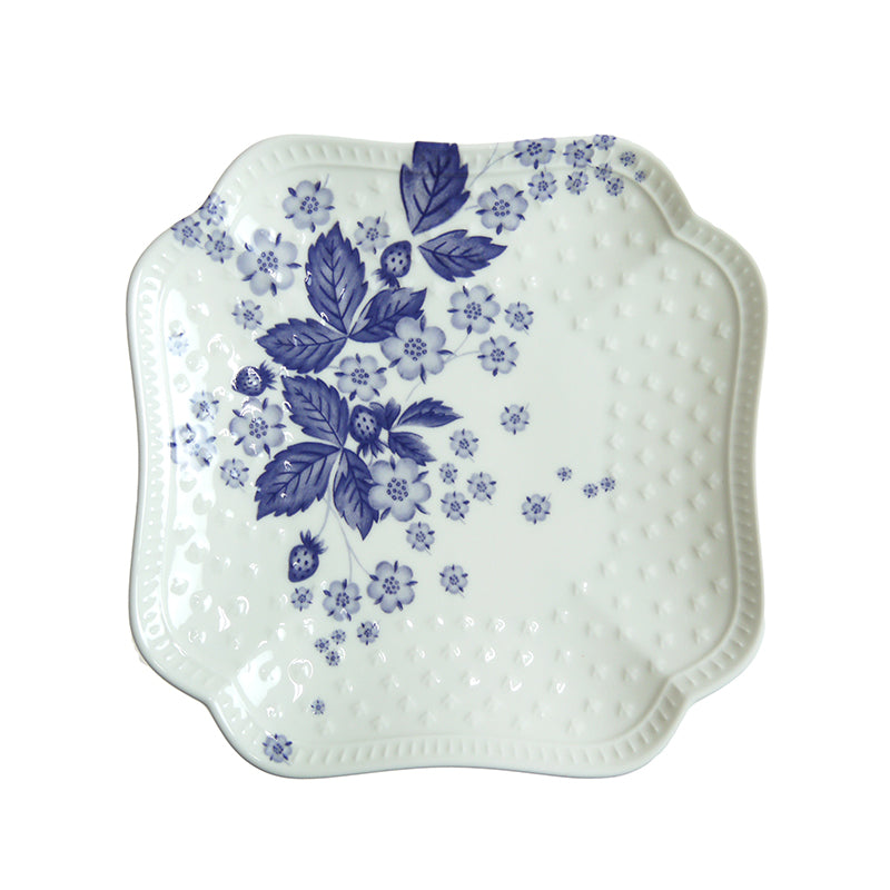 ウェッジウッド (WEDGWOOD) ストロベリー ブルーム インディゴ スモールプレート 14cm