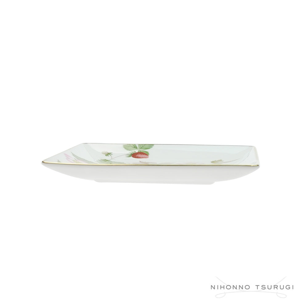 ウェッジウッド (WEDGWOOD) ワイルドストロベリー スクエアトレイ BOX入り