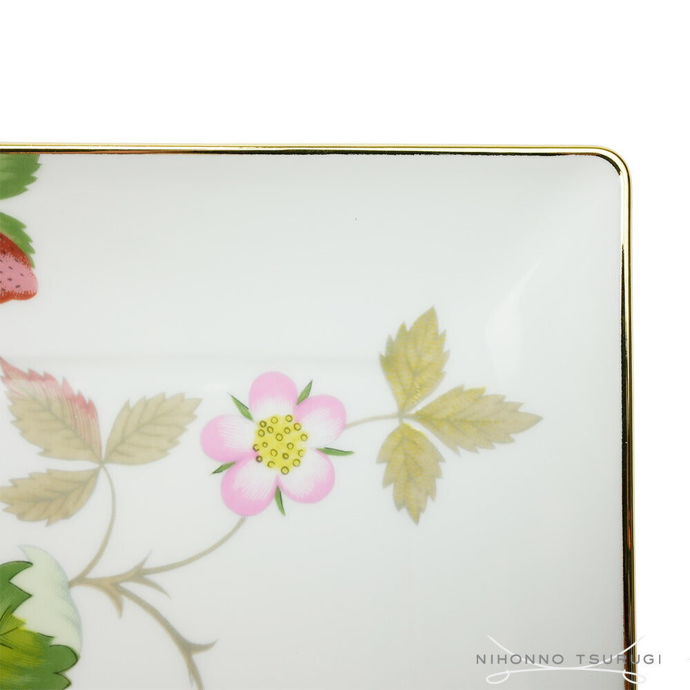 ウェッジウッド (WEDGWOOD) ワイルドストロベリー スクエアトレイ BOX入り