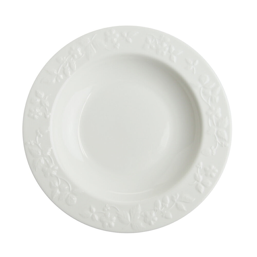 ウェッジウッド (WEDGWOOD) ワイルドストロベリー ホワイト ディーププレート 23cm