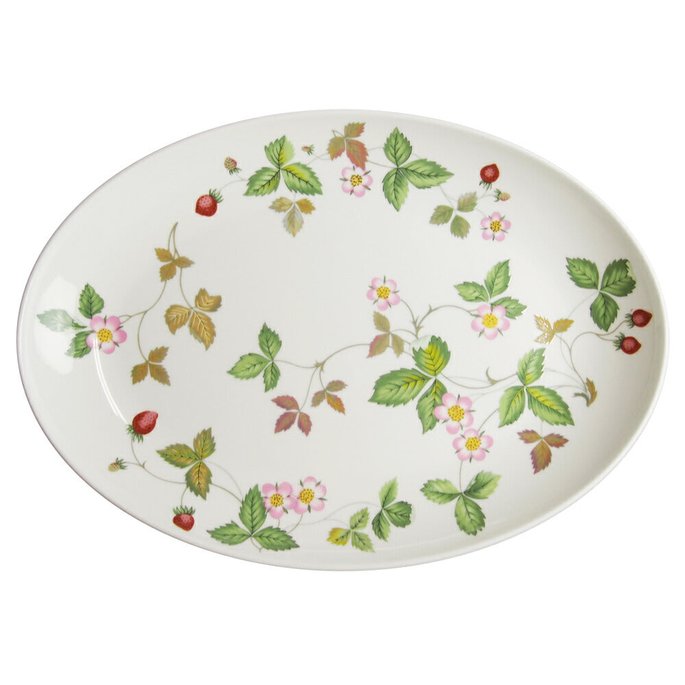 ウェッジウッド (WEDGWOOD) ワイルドストロベリー カジュアル オーバルディッシュ