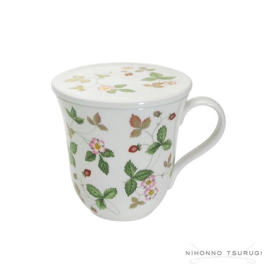 ウェッジウッド (WEDGWOOD) ワイルドストロベリー カジュアル 蓋付き マグカップ