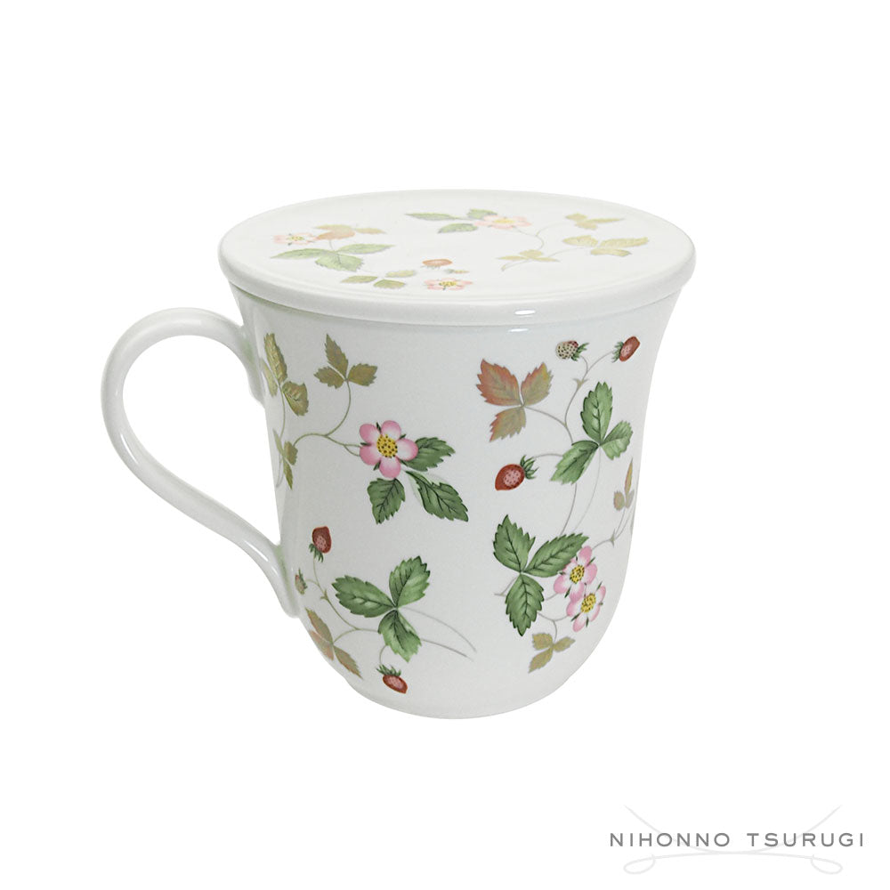 ウェッジウッド (WEDGWOOD) ワイルドストロベリー カジュアル 蓋付き マグカップ