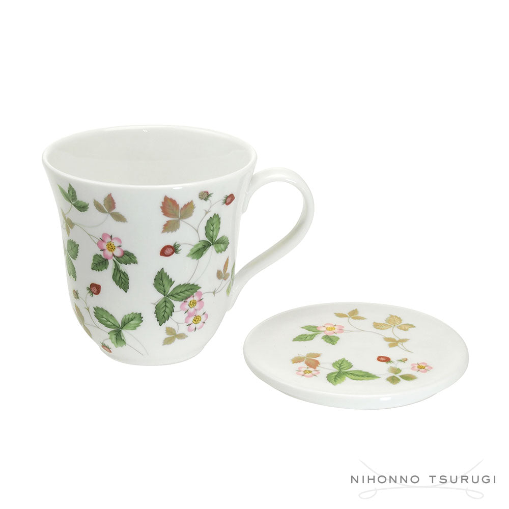 ウェッジウッド (WEDGWOOD) ワイルドストロベリー カジュアル 蓋付き マグカップ
