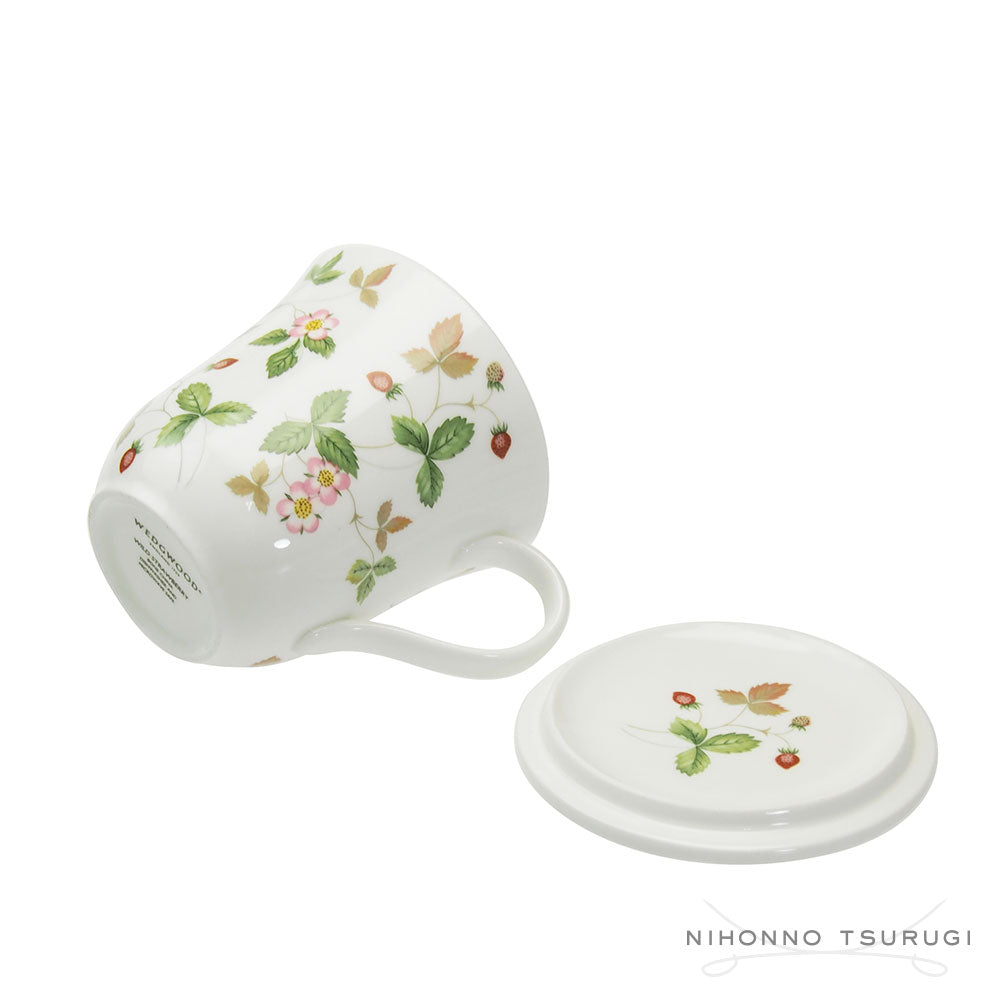ウェッジウッド (WEDGWOOD) ワイルドストロベリー カジュアル 蓋付き マグカップ