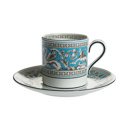 ウェッジウッド (WEDGWOOD) フロレンティーンターコイズ コーヒーカップ&ソーサー ボンド