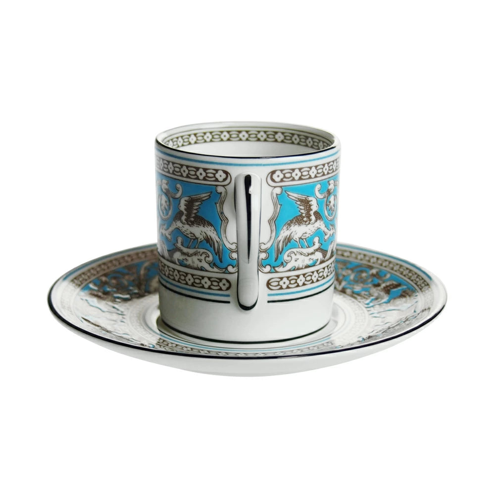 ウェッジウッド (WEDGWOOD) フロレンティーンターコイズ コーヒーカップ&ソーサー ボンド