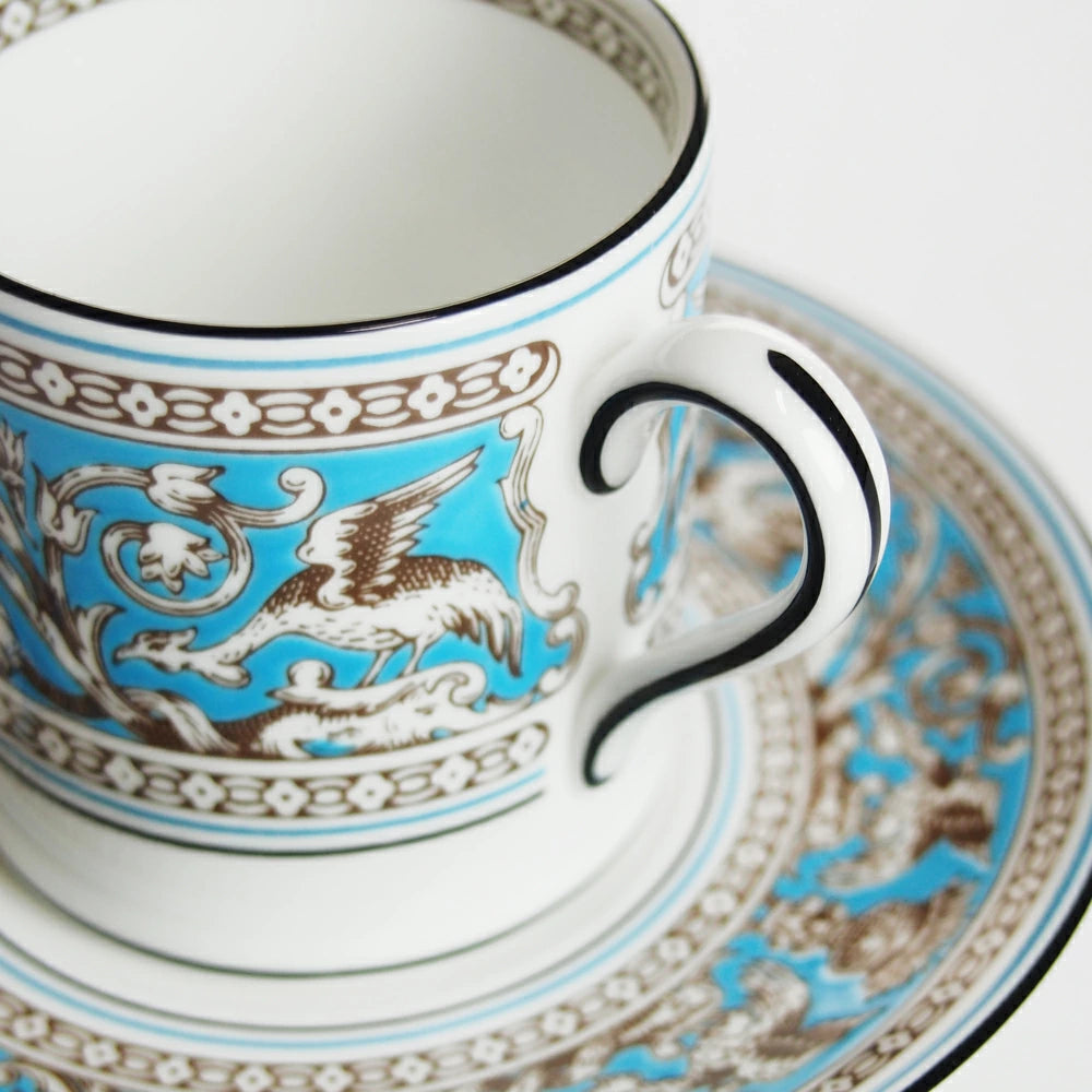 ウェッジウッド (WEDGWOOD) フロレンティーンターコイズ コーヒーカップ&ソーサー ボンド