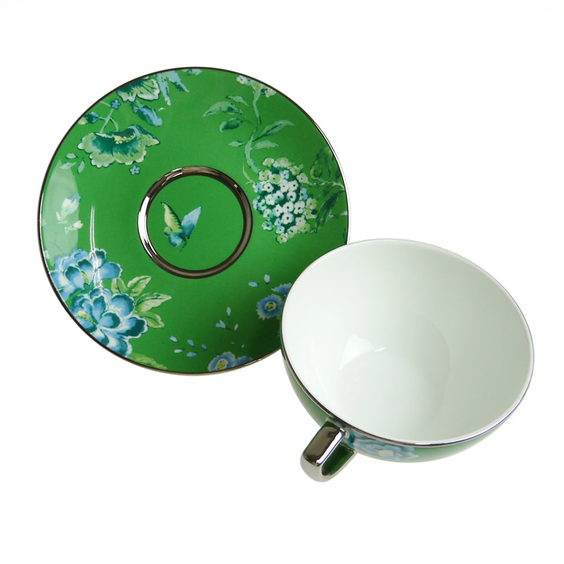 ウェッジウッド (WEDGWOOD) ジャスパー コンラン シノワズリ グリーン ティーカップ&ソーサー