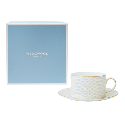ウェッジウッド (WEDGWOOD) GIO ジオゴールド ティーカップ&ソーサーギフトボックス付