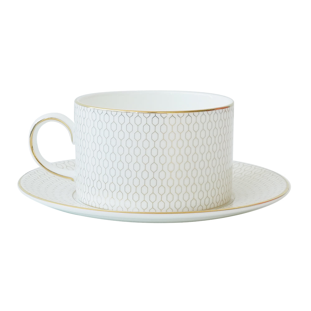 ウェッジウッド (WEDGWOOD) GIO ジオゴールド ティーカップ&ソーサーギフトボックス付